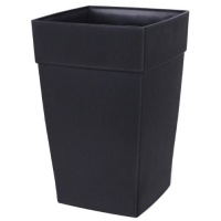 DCN Plastic 3508-36 Harmony Tall Planter, Black DCN Plastic 3508-36 Harmony Tall Planter, Black