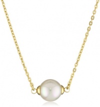 Majorica Vermeil 8mm White Round Pearl Pendant Necklace