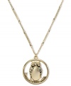 Give a hoot about modern fashion with this pendant necklace from Fossil. Features a coin pendant with cut-out owl detail. Crafted in gold tone mixed metal. Approximate length: 21 inches + 2-inch extender. Approximate drop: 1-1/2 inches.