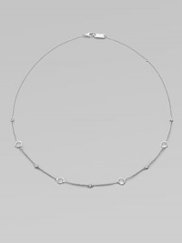 From the Silver Rain Collection. Delicate diamonds and faceted clear quartz are equally radiant within setttings of hammered sterling silver on a graceful chain.Diamonds, .20 tcw Clear quartzSterling silverLength, about 18Lobster claspImported From the Silver Rain Collection. Delicate diamonds and faceted clear quartz are equally radiant within setttings of hammered sterling silver on a graceful chain.Diamonds, .20 tcw Clear quartzSterling silverLength, about 18Lobster claspImported
