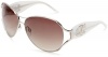 Just Cavalli Women's JC215SW Aviator Sunglasses,Shiny Palladium Frame/Gradient Olive Lens,one size