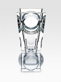 Created for Baccarat by Thomas Bastide, this striking design is inspired by bold, industrial forms of the 1930s, its alternating circles and squares enhancing the luminous optical impact.HandmadeLead crystal9.75HHand washMade in France Created for Baccarat by Thomas Bastide, this striking design is inspired by bold, industrial forms of the 1930s, its alternating circles and squares enhancing the luminous optical impact.HandmadeLead crystal9.75HHand washMade in France