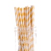 Dress My Cupcake Yellow Striped Paper Straws, 25-Pack