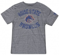 Boise State Broncos Grey Gym Class Adidas Originals Tri-Blend Vintage Tee Boise State Broncos Grey Gym Class Adidas Originals Tri-Blend Vintage Tee