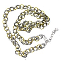2-tone Designer-Inspired Chunky Chain Necklace - 34 2-tone Designer-Inspired Chunky Chain Necklace - 34