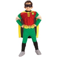 Robin Deluxe Muscle Chest Child Costume Size: Small (4-6) Robin Deluxe Muscle Chest Child Costume Size: Small (4-6)