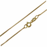 18K Gold Over Sterling Silver 1mm Box Chain Necklace 14 16 18 20 24 30 18K Gold Over Sterling Silver 1mm Box Chain Necklace 14 16 18 20 24 30