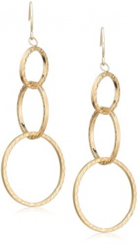 Klassics 10k Yellow Gold Triple-Circle Diamond-Cut Earrings