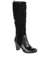 With its chic suede/leather construction and lace-up detailing in back, it's no wonder Naturalizer named these elegant tall Milano boots after Italy's fashion capital! The round-toe silhouette and low heel provide plenty of comfort as well. With its chic suede/leather construction and lace-up detailing in back, it's no wonder Naturalizer named these elegant tall Milano boots after Italy's fashion capital! The round-toe silhouette and low heel provide plenty of comfort as well.