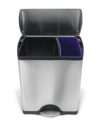 simplehuman Rectangular Step Recycler, Fingerprint-Proof Brushed Stainless Steel, 46-Liter /12-Gallon simplehuman Rectangular Step Recycler, Fingerprint-Proof Brushed Stainless Steel, 46-Liter /12-Gallon