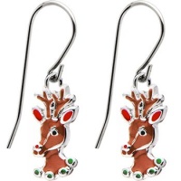 Stainless Steel Holiday Reindeer Earrings Stainless Steel Holiday Reindeer Earrings