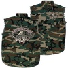 American Motorcycle Ride Strong Camo Sleeveless Denim Shirt