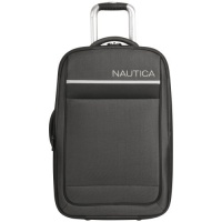 Nautica Luggage Harbour Rolling Expandable Carry-On Suitcase, Black/Silver, One Size Nautica Luggage Harbour Rolling Expandable Carry-On Suitcase, Black/Silver, One Size