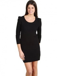 Juicy Couture Black Wool Ruffle Sleeve Sweater Dress Large Juicy Couture Black Wool Ruffle Sleeve Sweater Dress Large