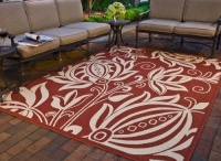 Safavieh CY2961-3707 Courtyard Collection Antigua Red and Natural Indoor/Outdoor Area Runner, 2-Feet 4-Inch by 6-Feet 7-Inch Safavieh CY2961-3707 Courtyard Collection Antigua Red and Natural Indoor/Outdoor Area Runner, 2-Feet 4-Inch by 6-Feet 7-Inch