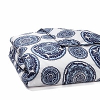 India's biggest city inspires this vibrant duvet from John Robshaw. Small and large medallions spin around abstracted, stylized poppies in indigo and phthalo blue to represent the people, cars and trucks on the streets of Mumbai swerving around each other with nearly choreographed grace. India's biggest city inspires this vibrant duvet from John Robshaw. Small and large medallions spin around abstracted, stylized poppies in indigo and phthalo blue to represent the people, cars and trucks on the streets of Mumbai swerving around each other with nearly choreographed grace.