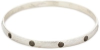 GURHAN Midnight White Silver with Dark Silver Flakes Bangle Bracelet GURHAN Midnight White Silver with Dark Silver Flakes Bangle Bracelet