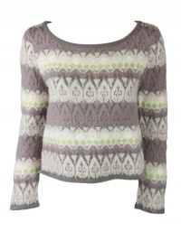 Rachel Comey womens nordic print cropped boatneck sweater Rachel Comey womens nordic print cropped boatneck sweater