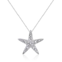 Effy Jewelry Effy® 14K White Gold Diamond Star Necklace .16Tcw. Effy Jewelry Effy® 14K White Gold Diamond Star Necklace .16Tcw.