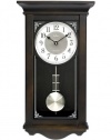 Bulova Elsmere Chiming Pendulum Wall Clock - Black Walnut Finish