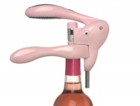 Metrokane Classic Rabbit Lever-Style Corkscrew; Foil Cutter,Pourer Stopper, Pink Metrokane Classic Rabbit Lever-Style Corkscrew; Foil Cutter,Pourer Stopper, Pink
