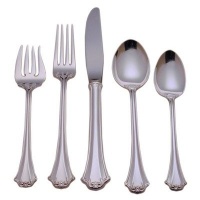 Reed & Barton French Chippendale Silver Plate 5-Piece Place Setting Reed & Barton French Chippendale Silver Plate 5-Piece Place Setting