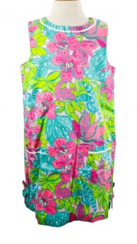 Lilly Pulitzer Girls 7-16 Little Lilly Shift Dress, Lillys Pink Skip On It, 8