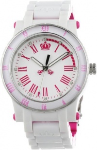 Juicy Couture Women's 1900750 HRH White and Pink Plastic Bracelet Watch