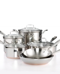 Emeril Lagasse knows what chefs look for in great cookware. That's why he's so excited about the Emerilware stainless steel collection! Its triple-layer design combines three superb cooking materials -- stainless steel, copper and aluminum -- to encourage pro-style results with the convenience every home cook loves. Lifetime warranty. (Clearance) Emeril Lagasse knows what chefs look for in great cookware. That's why he's so excited about the Emerilware stainless steel collection! Its triple-layer design combines three superb cooking materials -- stainless steel, copper and aluminum -- to encourage pro-style results with the convenience every home cook loves. Lifetime warranty. (Clearance)