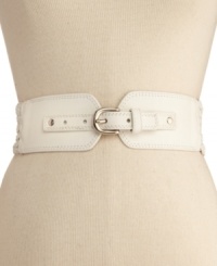 Reach the limits of your fashion sense with this chic woven belt from Steve Madden. Reach the limits of your fashion sense with this chic woven belt from Steve Madden.