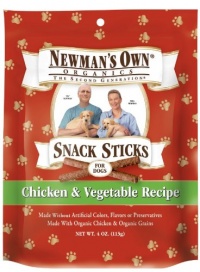Newman's Own Organics Snack Sticks, Chicken & Vegetable, 4-Ounce Packages (Pack of 6) Newman's Own Organics Snack Sticks, Chicken & Vegetable, 4-Ounce Packages (Pack of 6)
