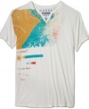 State of the art. Elevate your graphic tee collection with this colorful, sophisticated style from Guess.