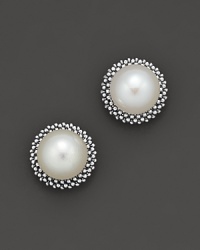 From the Luna Collection, sophisticated pearl stud earrings with signature Caviar detail. Designed by Lagos. From the Luna Collection, sophisticated pearl stud earrings with signature Caviar detail. Designed by Lagos.