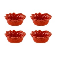 Appolia Provencial Sunflower 4-Piece Amuse-Bouche Ramekin Set, Red Appolia Provencial Sunflower 4-Piece Amuse-Bouche Ramekin Set, Red