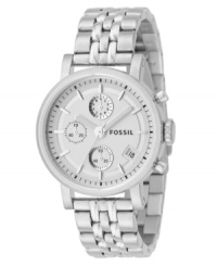Get into shining style with this Fossil watch. Packed in a collectible tin. Get into shining style with this Fossil watch. Packed in a collectible tin.
