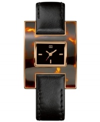 Seductive style blends with timeless precision in this sleek Tommy Hilfiger timepiece. Seductive style blends with timeless precision in this sleek Tommy Hilfiger timepiece.