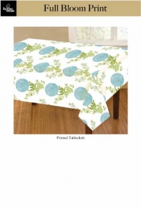 Homewear Full Bloom Printed Microfiber 70-Inch Round Table Cloth