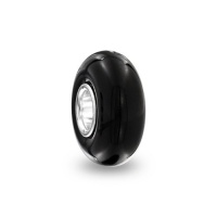 Bling Jewelry Opaque Midnight Black Onyx Color Sterling Silver Murano Glass Fits Pandora Bling Jewelry Opaque Midnight Black Onyx Color Sterling Silver Murano Glass Fits Pandora