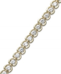 Light up the night. This half-moon bracelet features full-cut diamonds (3 ct. t.w.) for a look that's truly elegant. Set in 14k gold. Approximate length: 7-1/4 inches. Light up the night. This half-moon bracelet features full-cut diamonds (3 ct. t.w.) for a look that's truly elegant. Set in 14k gold. Approximate length: 7-1/4 inches.
