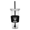 NFL Oakland Raiders Lidded Cold Cup with Straw