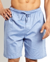 Pattern your sleepwear in style with these herringbone shorts from Nautica.