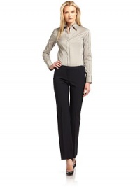 THE LOOKShirt collarMock placket Long button cuff sleeves Front and back seam detailsDual side zip closuresBack metal logoBack yoke seamTHE FITAbout 22 from shoulder to hemTHE MATERIAL63% cotton/37% polyesterCARE & ORIGINMachine washImportedModel shown is 5'10 (177cm) wearing US size 4. THE LOOKShirt collarMock placket Long button cuff sleeves Front and back seam detailsDual side zip closuresBack metal logoBack yoke seamTHE FITAbout 22 from shoulder to hemTHE MATERIAL63% cotton/37% polyesterCARE & ORIGINMachine washImportedModel shown is 5'10 (177cm) wearing US size 4.