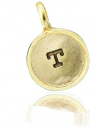 Lucky Feather Charm Builder Letter Coin Charm - Initial T Lucky Feather Charm Builder Letter Coin Charm - Initial T