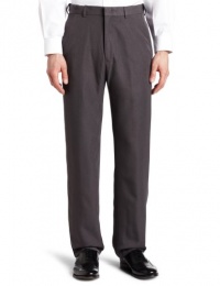 Haggar Men's Mynx Heather Gabardine Plain Front Dress Pant