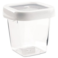OXO - Good Grips LockTop Container, Small Square, 2.5 cup, White/Clear - Sold As 1 Each - Airtight, watertight, leakproof seal.