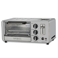 With more functionality than a traditional oven, this toaster oven allows you to bake or broil in the interior while at the same time toasting two slices of bread through the top slots. The brushes stainless steel housing makes it an attractive addition to the countertop. Manufacturer's limited 1-year warranty. With more functionality than a traditional oven, this toaster oven allows you to bake or broil in the interior while at the same time toasting two slices of bread through the top slots. The brushes stainless steel housing makes it an attractive addition to the countertop. Manufacturer's limited 1-year warranty.