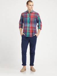A vibrant madras plaid option for this season and beyond, shaped in cool, comfortable cotton.Button-frontButtoned-down collarChest patch pocketCottonMachine washImported A vibrant madras plaid option for this season and beyond, shaped in cool, comfortable cotton.Button-frontButtoned-down collarChest patch pocketCottonMachine washImported