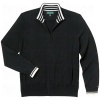 Hilfilger lazarus zip mock sweater black m