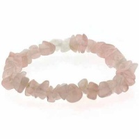 Genuine Rose Quartz Chip Stretch Bracelet Genuine Rose Quartz Chip Stretch Bracelet