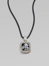 From the Moonlight Ice Collection. Dark, divine hematite is surrounded by pavé diamonds.Diamonds, 0.45 tcw Hematite Sterling silver Enhancer width, about ½ ImportedPlease note: Chain sold separately. From the Moonlight Ice Collection. Dark, divine hematite is surrounded by pavé diamonds.Diamonds, 0.45 tcw Hematite Sterling silver Enhancer width, about ½ ImportedPlease note: Chain sold separately.